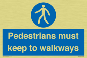  Pedestrians must keep to walkways